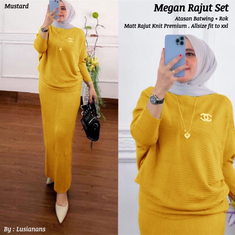 O2 Fashion / Megan set knit / bisa cod / stelana bahan knit impot halus dan adem