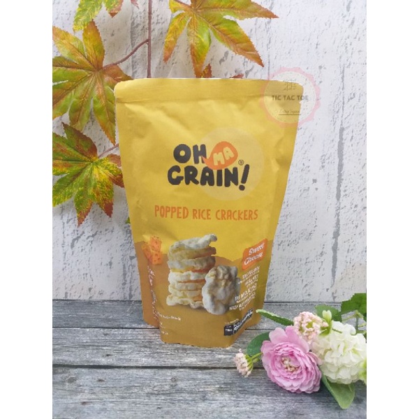 OhMa Grain Popped Rice Crack Sweet Cheese 50gr / Kreker Beras Rasa Keju Manis