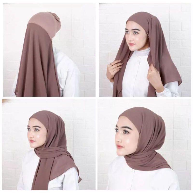 HIJAB SEGIEMPAT DAN SEGITIGA INNER CERUTY 2 IN 1