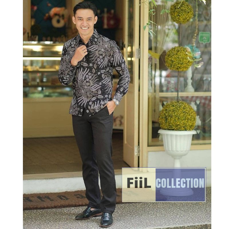 Batik Brukat Couple Kebaya Modern, Kebaya Tunangan,kebaya Lamaran, Kebaya Kondangan, Kebaya Wisuda-Kemejanya(grey)