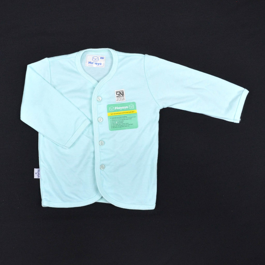 HAYAYO 1 Pcs Baju Lengan Panjang Bayi/Baby Warna S,M,L(6-9,9-12,12-18M| Baju Bayi /Perlengkapan Bayi-Hijau