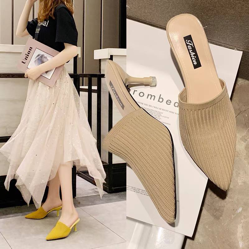 0067 High Heels Import Sandals Hak Rajut Sendal Pesta Wanita