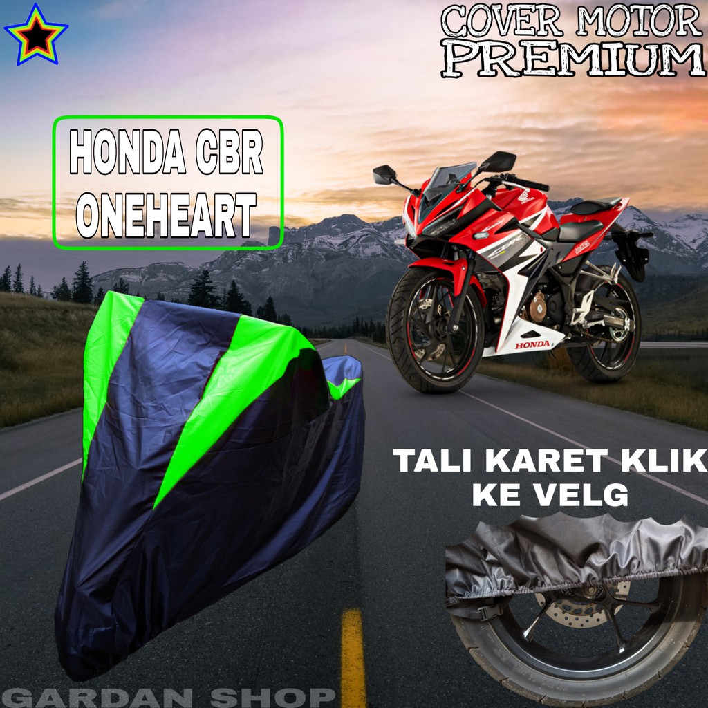 Sarung Motor HONDA CBR ONEHEART Hitam HIJAU Body Cover Penutup Pelindung Motor Honda Cbr PREMIUM