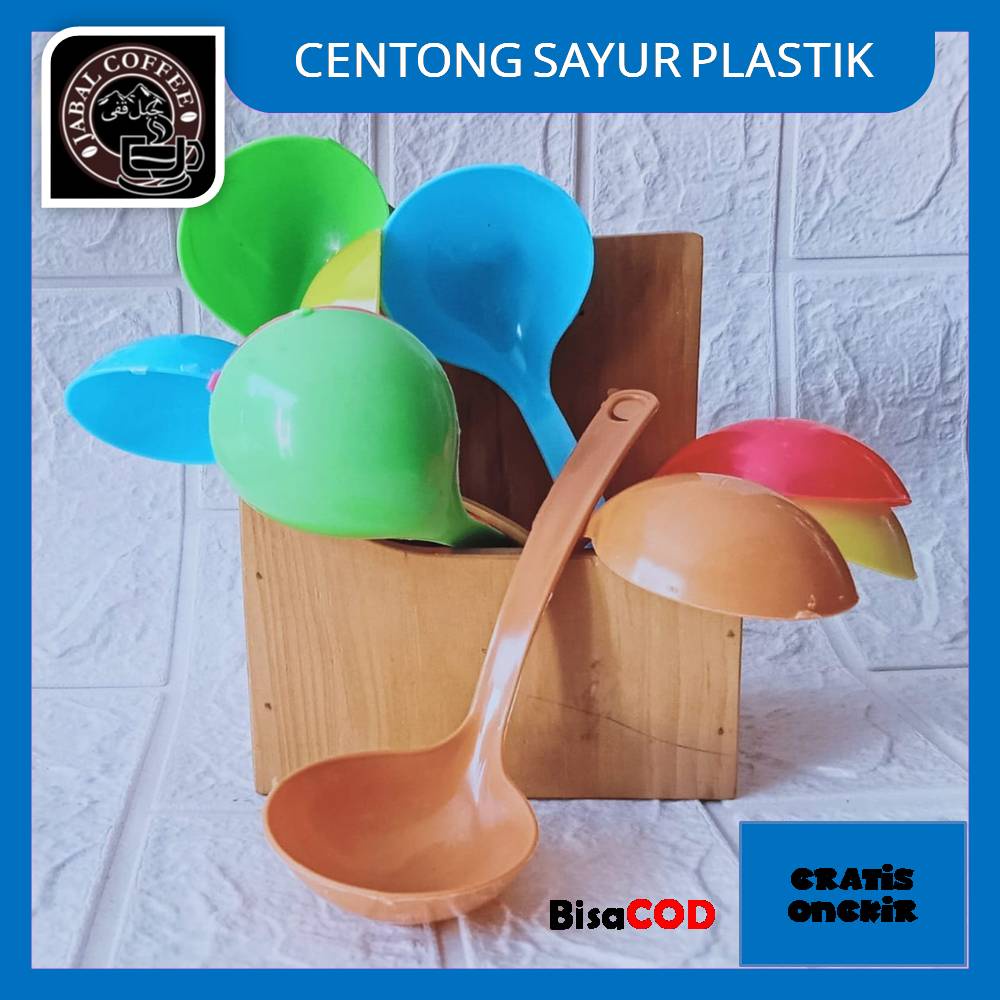 Sendok Centong Sayur / Sendok Sayur Plastik / Irus Plastik Pendek Warna / Irus Sayur Pendek Plastik Kode 16