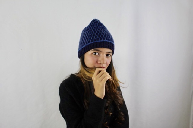 Topi Kupluk Musim Dingin Checks Hat beanie Wool