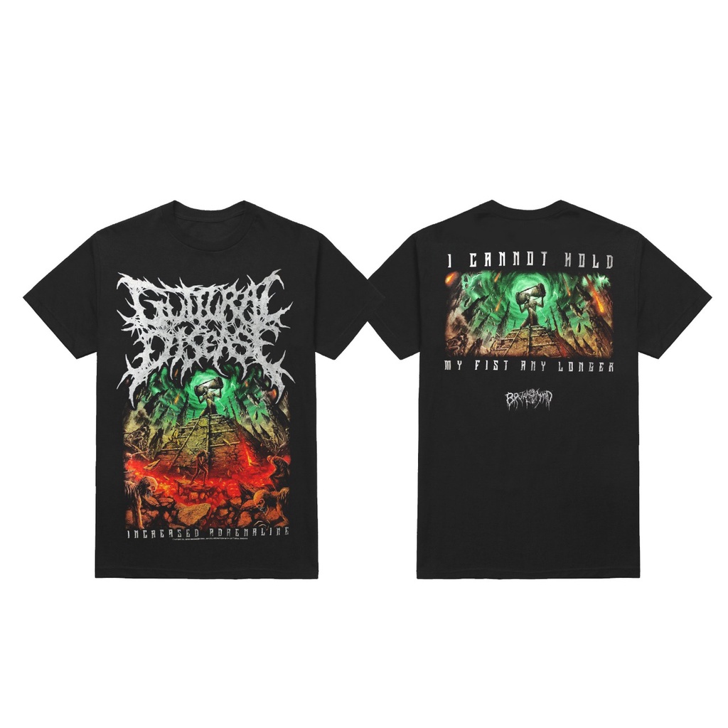 ORIGINAL T-SHIRT  GUTTURAL DISEASE - INCREASED ADRENALINE ( Bonus poster dan CD band )