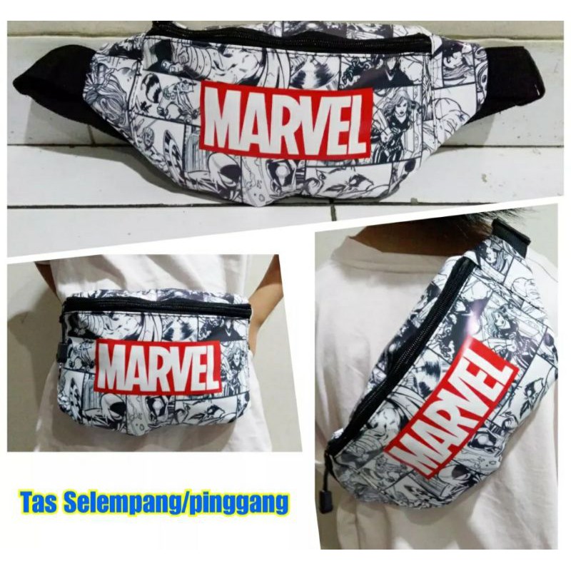 tas waistbag anak laki laki tas anak slempang marvel waistbag anak cowo keren