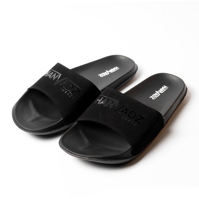 Sandal SlipOn Hanvadz FullBlack Text Original