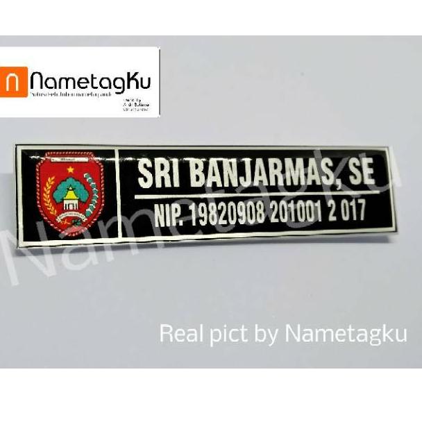 

(U7B1) ✔ ( ORDER SATUAN ) Papan Nama Dada Nametag Peniti Magnet Akrilik Kuningan //Readi@banyak