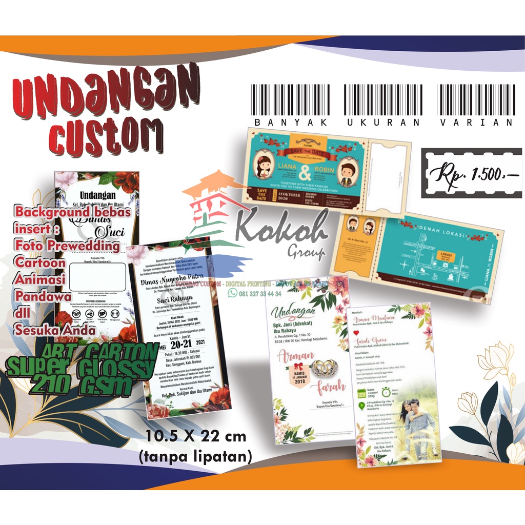 

UNDANGAN PERNIKAHAN TERBARU, UNDANGAN SIMPLE, UNDANGAN UNIK, UNDANGAN KEKINIAN, UNDANGAN CUSTOM DESAIN SUKA SUKA