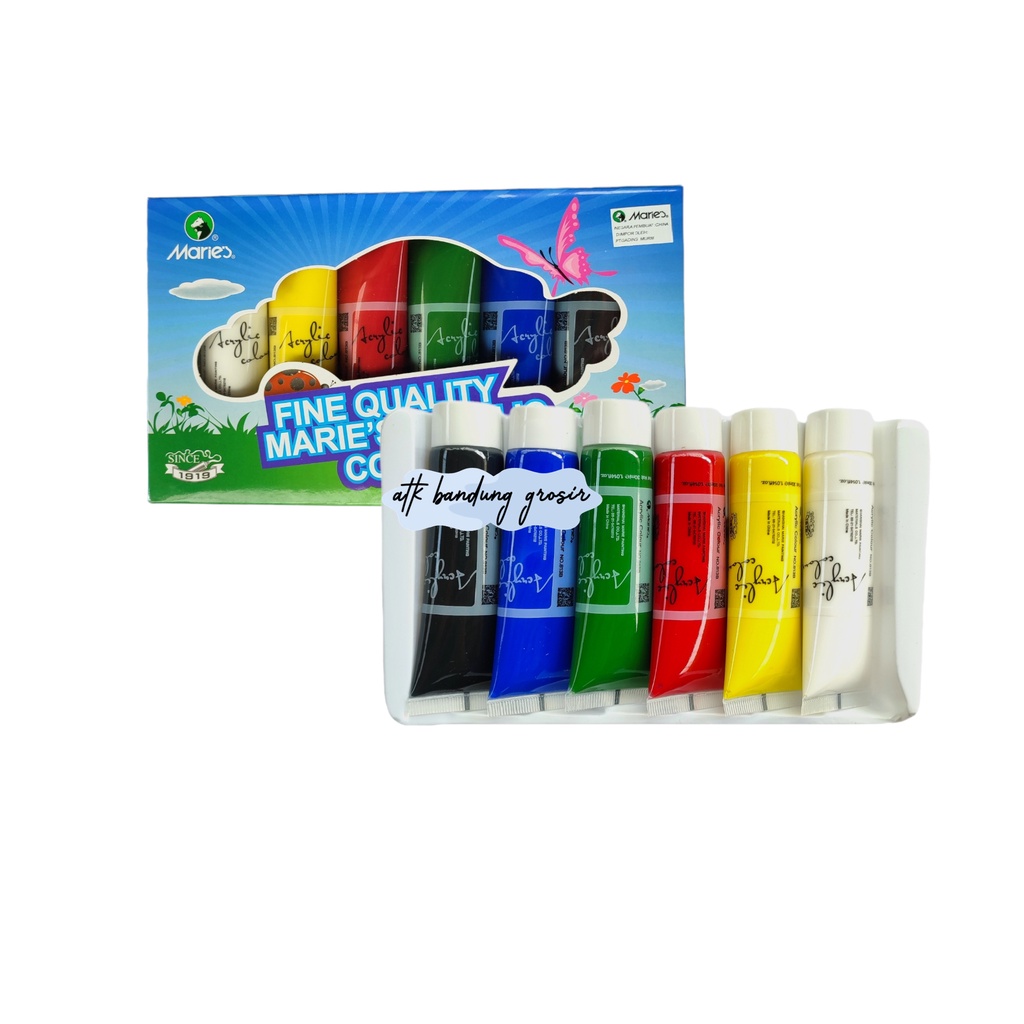 

Maries Acrylic Colour 81306B - 6 Warna Utama 30 ML / Cat Akrilik 6 Warna Utama 30 ML – Set 6 Warna