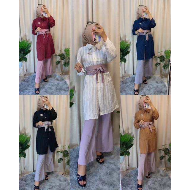 DORTHE 1621 SETCEL TUNIK / ONESET TUNIK / SET TUNIK / BAJU KERJA