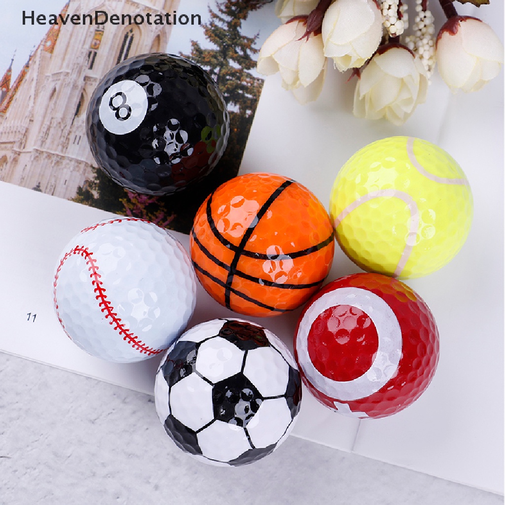 (Heavendenotation) 6pcs / Set Bola Golf / Sepakbola / Basket / Baseball / Tabletennis