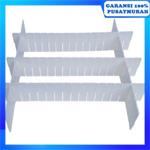 [500gr] Sekat Laci 9cm Isi 5 Pcs Partisi Laci Area Partition Organizer - Putih