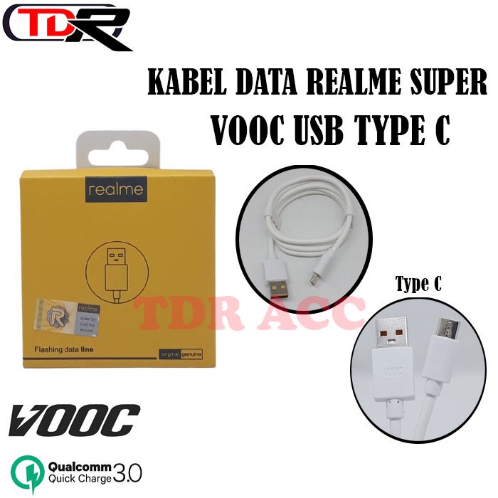 KABEL CHARGER KABEL DATA KABEL CASAN REALME VOOC TYPE C FAST CHARGING