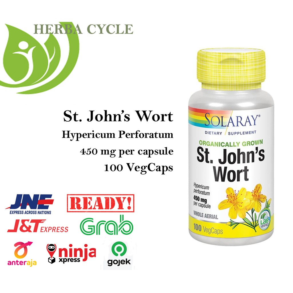 Solaray St Johns Wort 450mg 100 VegCap Multivitamin St Johns Organik