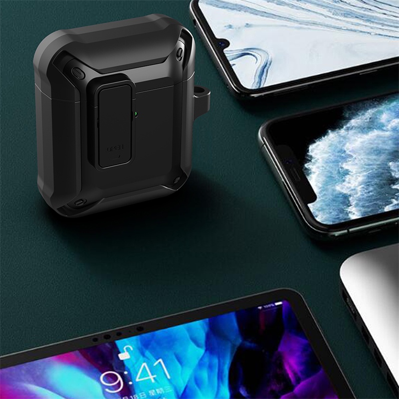 Tk Case Tpu Pc Cover Proteksi Apple Airpods 1 2 Wireless Earphone Dengan Gantungan Kunci