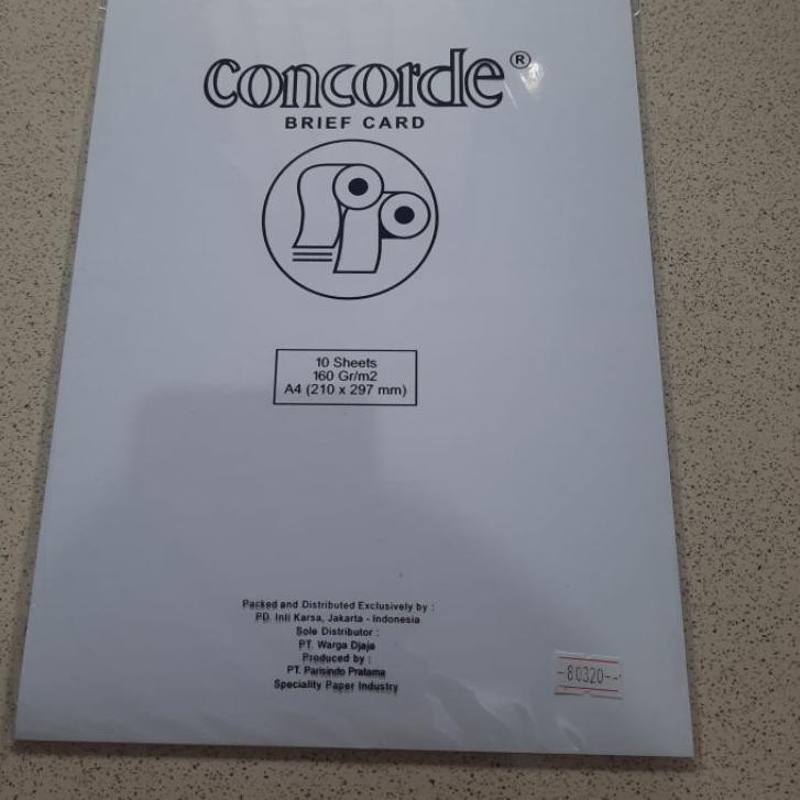 

Kertas Concorde A4 160Gr (10 Lembar) / Concord A4 160Gr