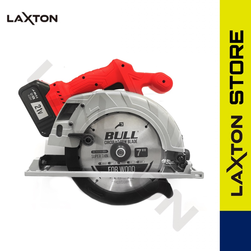 BULL Mesin Gergaji Circular Saw 7&quot; Cordless Baterai BL588