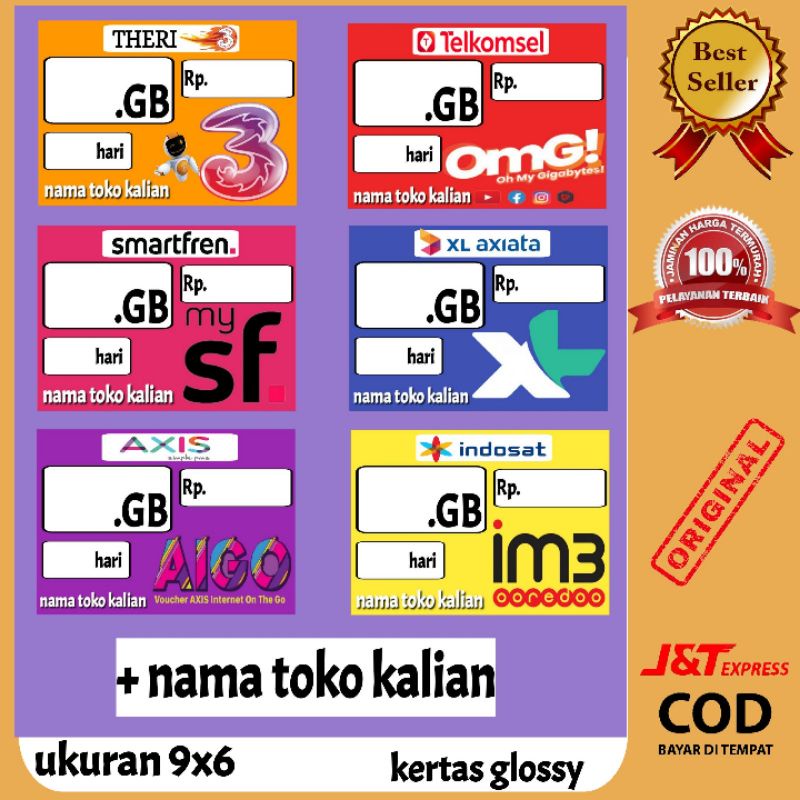 LABEL VOUCHER DISPLAY PAKET DATA KONTER 77510