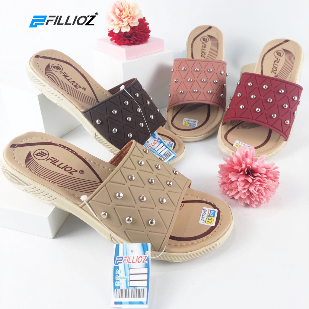 Sandal Wanita Slop Permata Fillioz Cocok Segala Usia FT25 Original