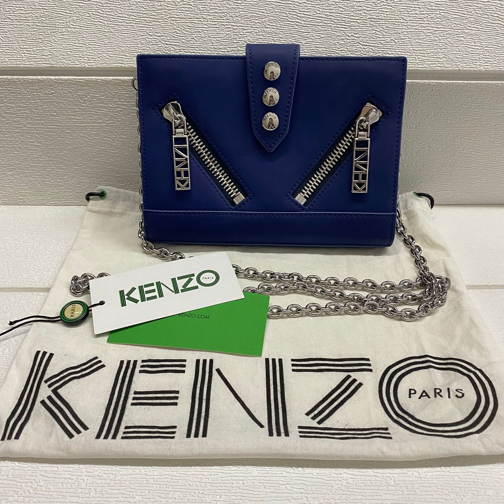 Preloved Tas Kenzo Navy Sling Bag Hand Bag Original Authentic