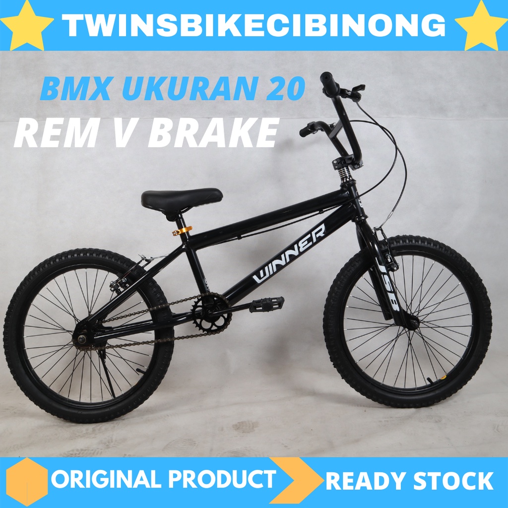 Sepeda Bmx 20 Winner Rem V Brake-Black