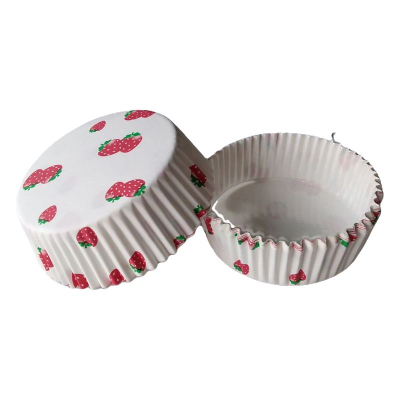 cup roti laminasi bulat 8 cm (stroberry)