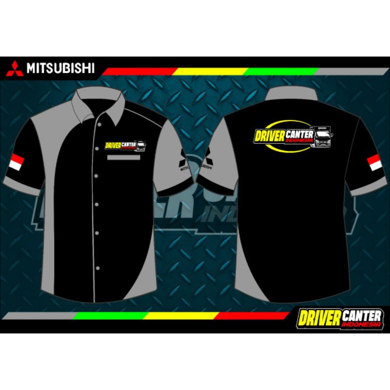 kemeja truk pria lengan pendek driver canter termurah original