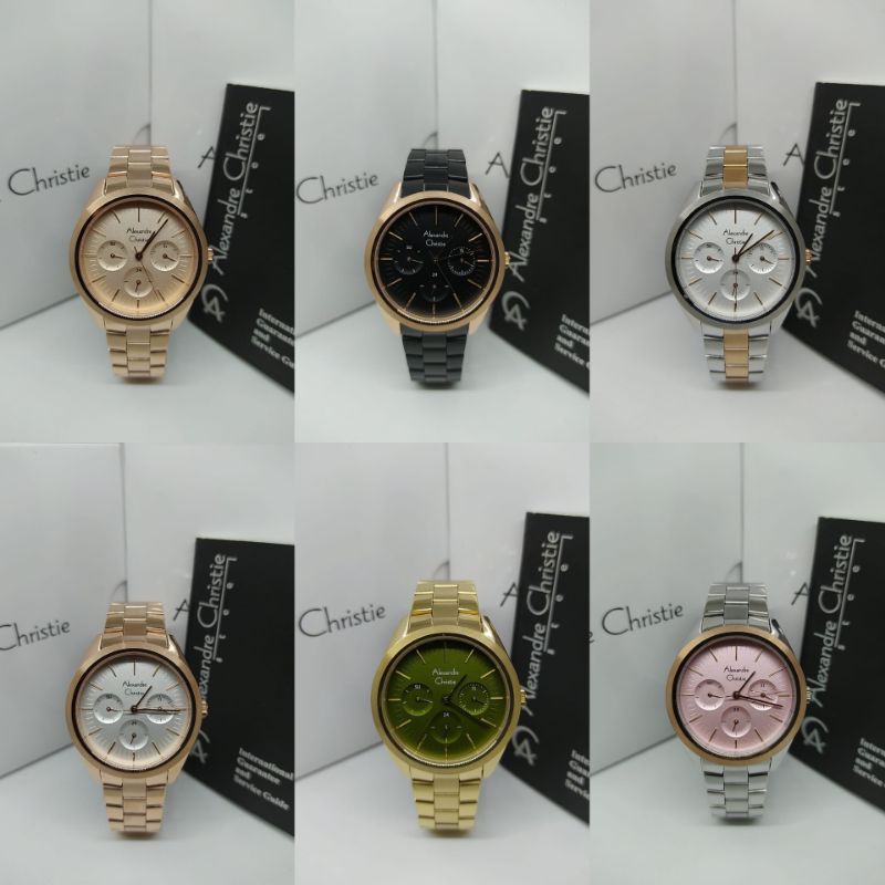 Jam Tangan Wanita Alexandre Christie 2817 AC2817 AC 2817 Tali Besi / Stainless Steel