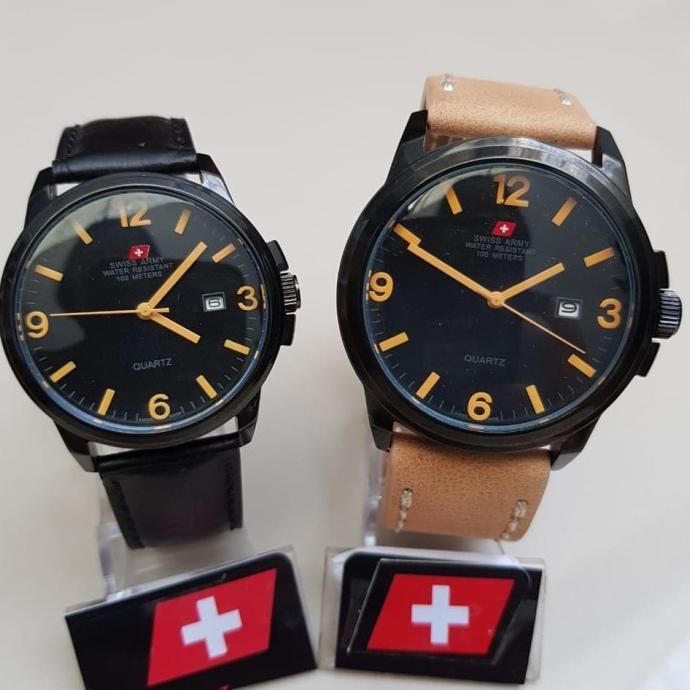 Jam Tangan Swiss Army Couple Kulit Original Serba Murah