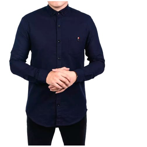 BOSS99 KEMEJA PRIA LENGAN PANJANG POLOS NEVY/KEMEJA POLOS/KEMEJA BASIC