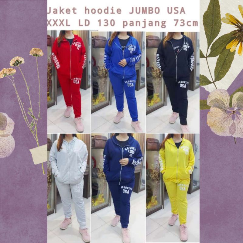 LD130 SETELAN JUMBO BABYTERRY ONE SET FASHION PAKAIAN WANITA OLAHRAGA TERMURAH TERLARIS