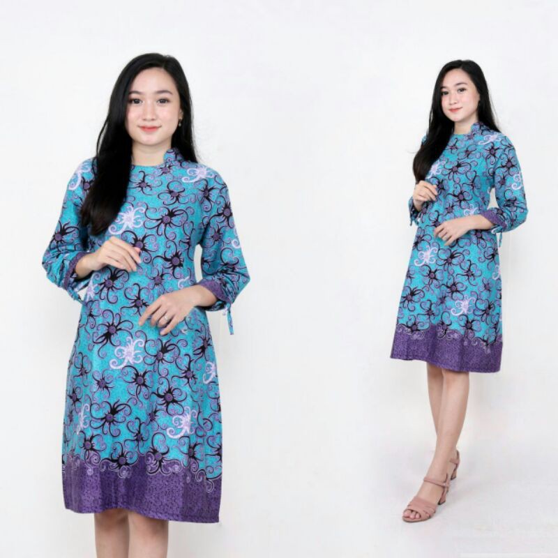 Maura Couple - Sania Ruffle Batik Couple Ori Ndoro Jowi DNT-Tunik cumitoska