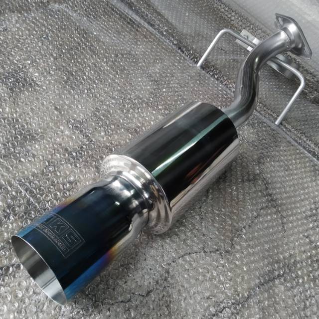 Knalpot mobil bolt on honda Brio muffler HKS baby blue