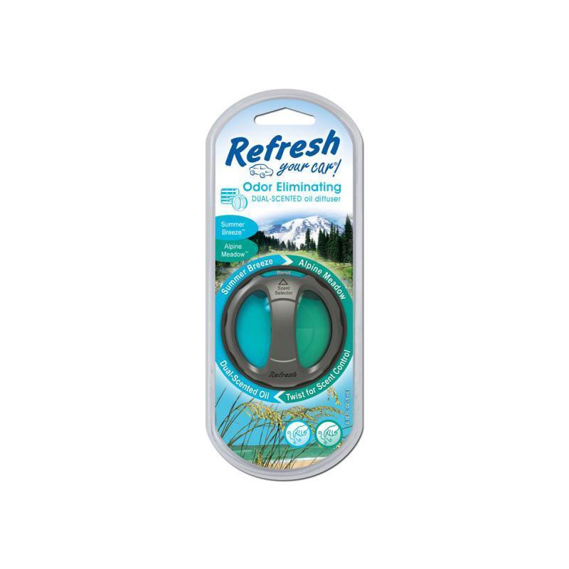 PARFUM MOBIL DUAL SCENTED VENT CLIP REFRESH New Car &amp; Cool Breeze PEWANGI MOBIL MEWAH