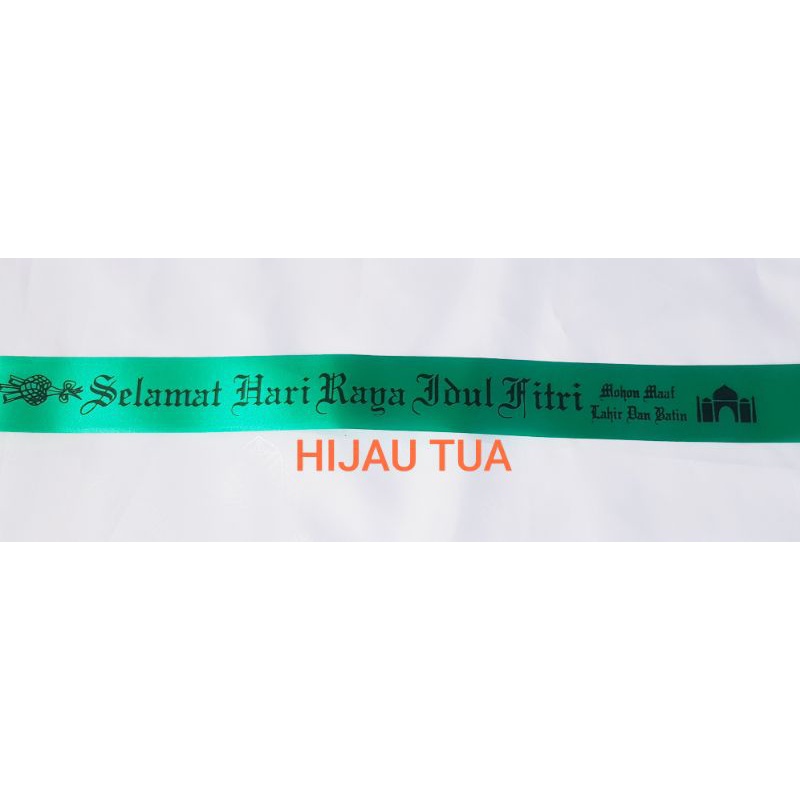 PITA SELAMAT IDUL FITRI BAHAN PLASTIK LEBAR 4CM PANJANG 60CM HARGA PER PC