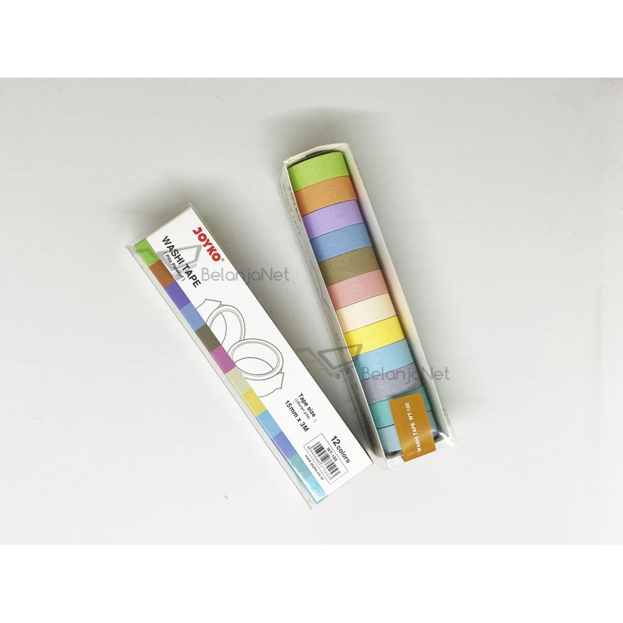 Washi Tape Masking Tape Warna Selotip Kertas Warna Joyko WT-100