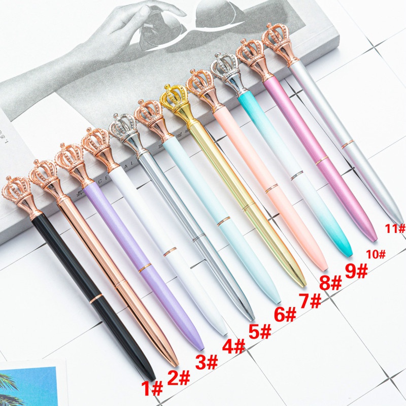 Cartoon Fantasy Crown Bullet 1.0 Rotating Ballpoint Pen Metal Pen Ballpoint Pen for Gift Office