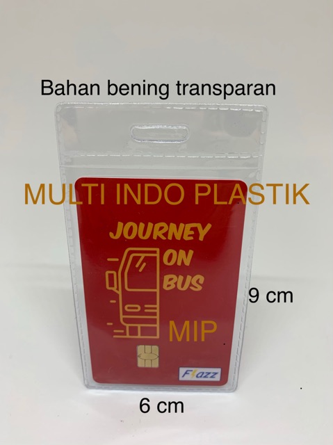Sampul etoll bening/uk 6x9 cm/bahan 0.15/cover kartu id card/plastik id card/kantong id card/nametag