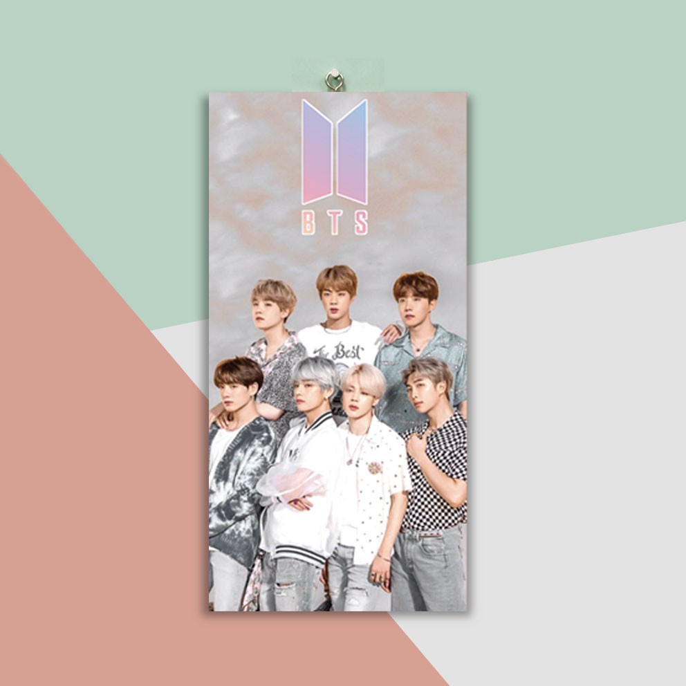 Pajangan Poster Kayu BTS WALLDECOR Kamar Hits Korean Style Hiasan Ruang Tamu Dekorasi Kayu KPOP BTS