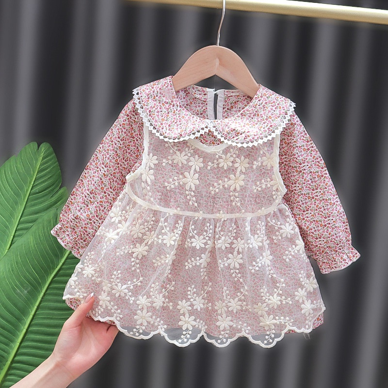 dres bayi perempuan import - Baju DRESS YUNA VELVET 1019 EBV - Baju Dress Anak Perempuan Import