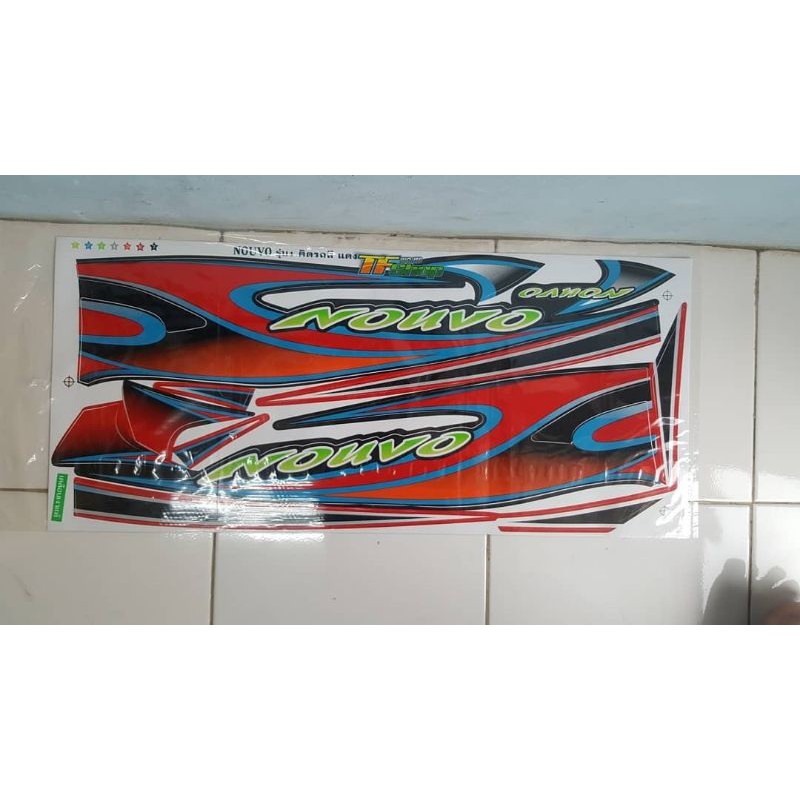 Striping Nouvo Lele Tribal Merah