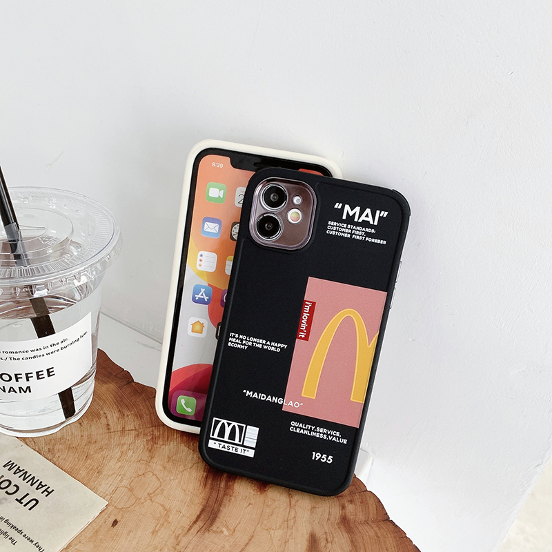 [Removable lens] McDonald's and Starbucks are used for casing iPhone 12 pro max iPhone Pro 11 iPhone 7 8 Plus X Xr Xs XsMax se2020 anti-drop and anti-drop full-cover lens soft case