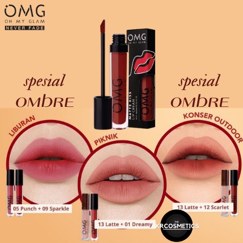 OMG OH MY GLAM Paket Ombre Lipcream matte 2 pcs