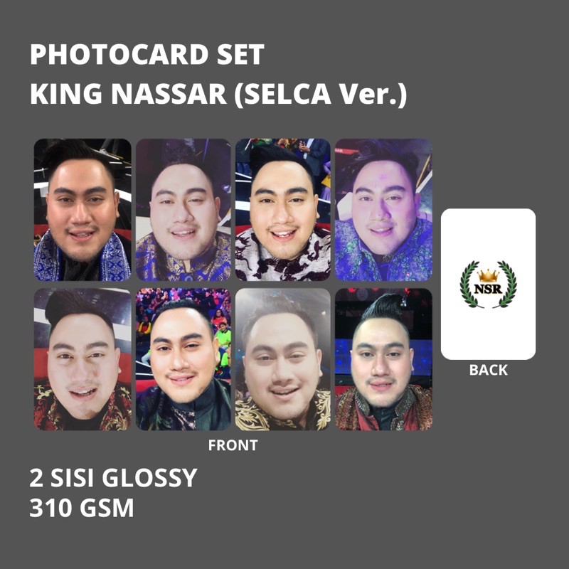 [PREORDER] Photocard Set King Nassar (SELCA Ver.) 310gsm 2sisi