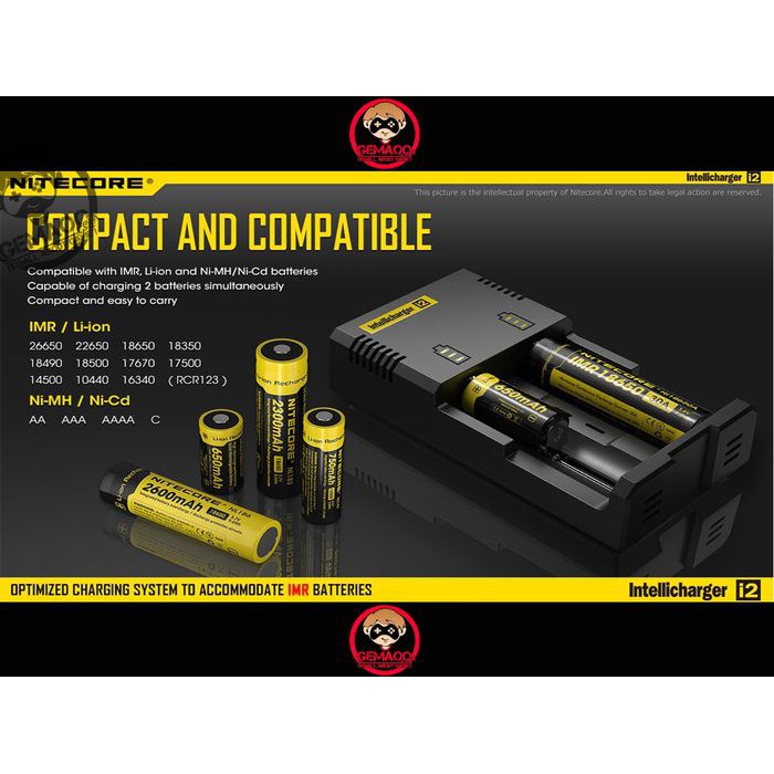 [READY] Nitecore I2 /Nitecore New I2 Intellicharger Universal Battery Charger LIMITED