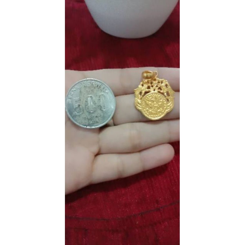liontin emas kadar renda berat 2 gram