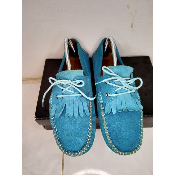 Preloved - Sepatu Slip On Emporio Armani Kulit Suede