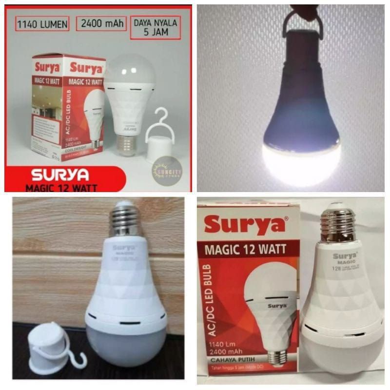 Lampu MAGIC SURYA LED AC/DC 12 WATT